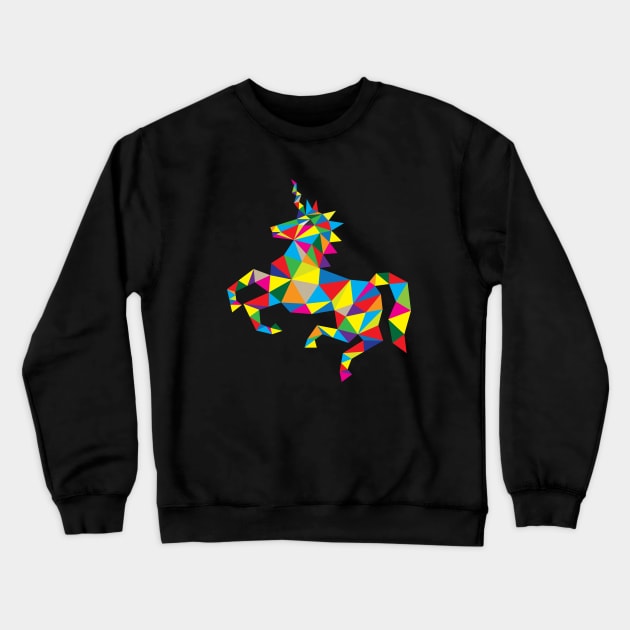 Geometric Unicorn Crewneck Sweatshirt by martinussumbaji